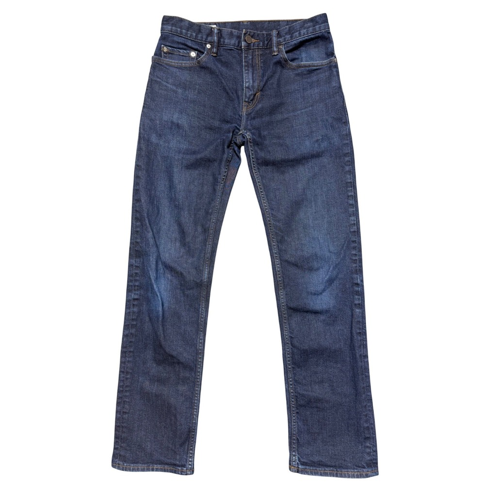 Banana Republic Mens Straight Fit Dark Wash Indigo Stretch Jeans 30x32